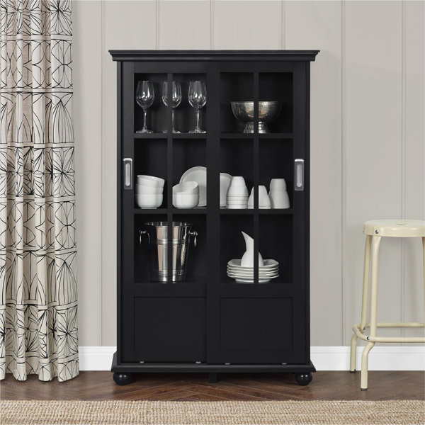 Black Bookcase With Doors Wayfair